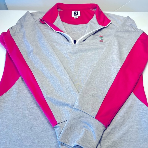 FJ Foot Joy Womans Golf Pullover 1/4 zip Collared Finger Slit Medium - Picture 1 of 5